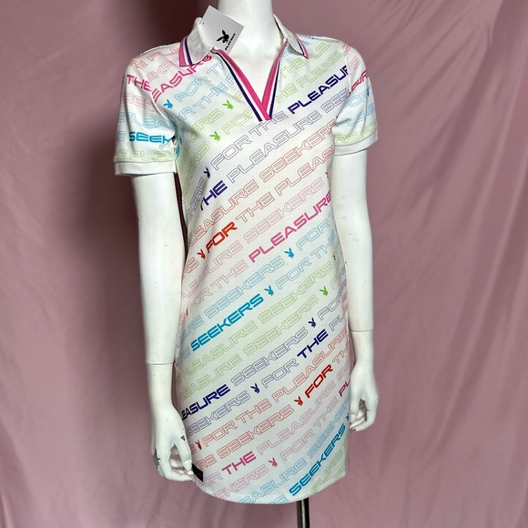PLAYBOY Dresses & Skirts - 🅽🅴🆆 rare 𝐏𝐋𝐀𝐘𝐁𝐎𝐘 collared Playboy bunny logo dress, women’s Medium
